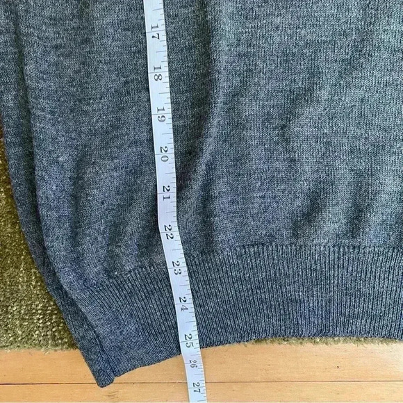 Gray Wool-Blend Turtleneck Cowl Sweater, Made in Italy, Fits Women’s M - Picture 9 of 9